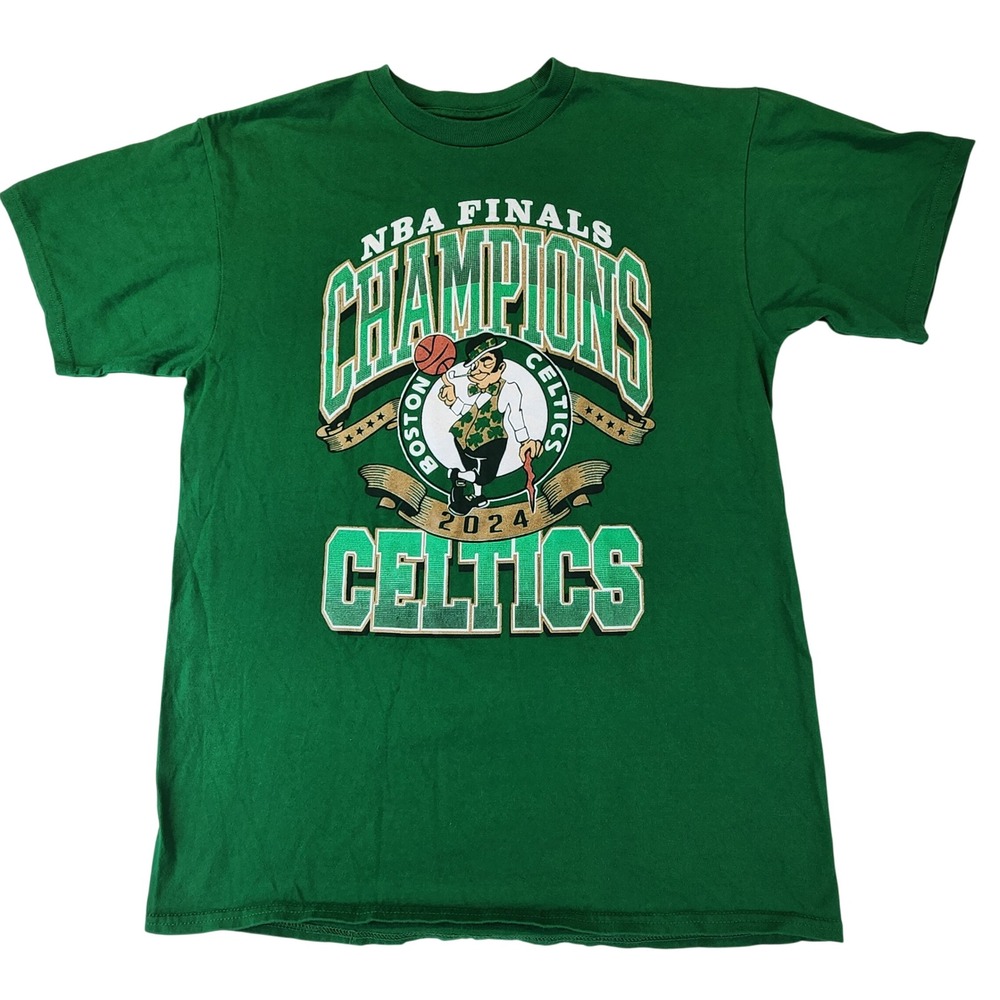 NBA Boston Celtics 2024 Finals Champions T-Shirt Green Mens Medium M